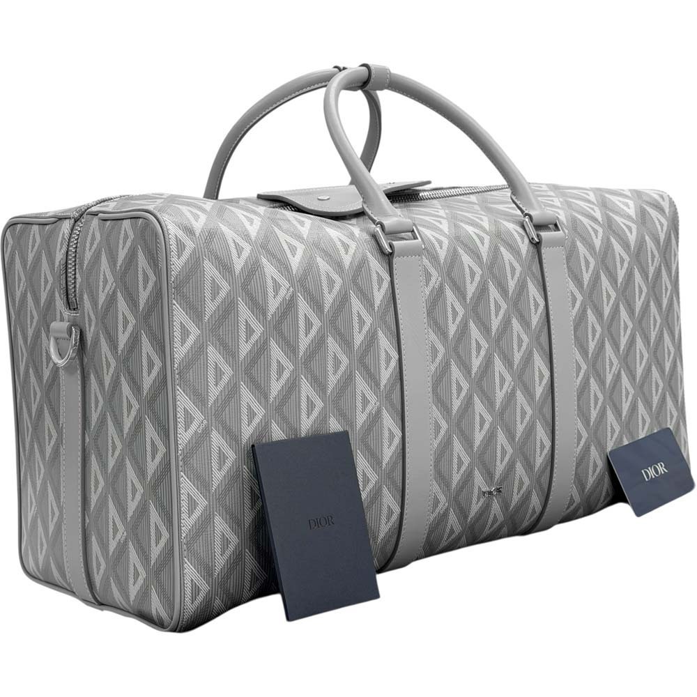 Christian Dior Lango CD Diamond Gray Handbag